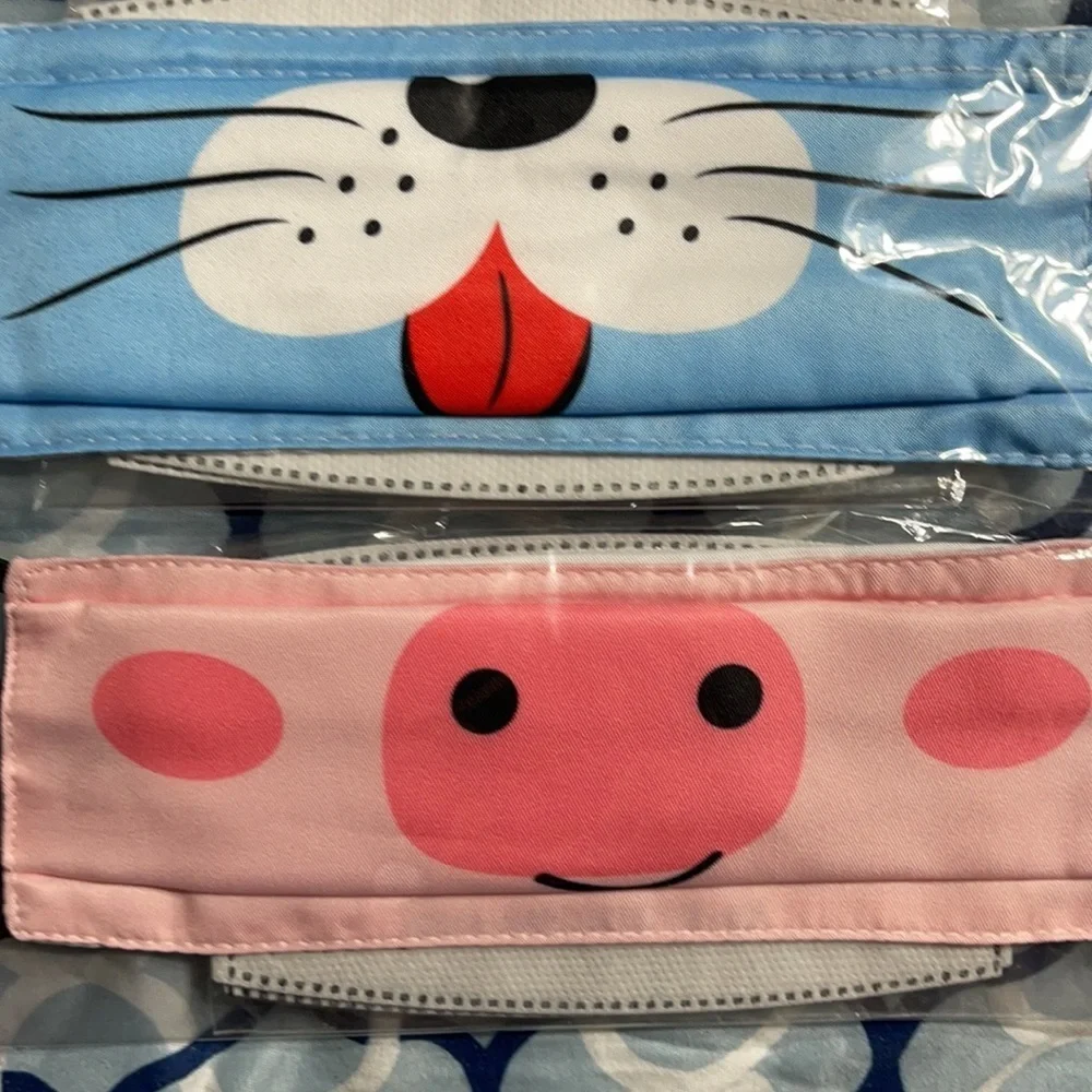 New set/3 animal face kid’s face masks